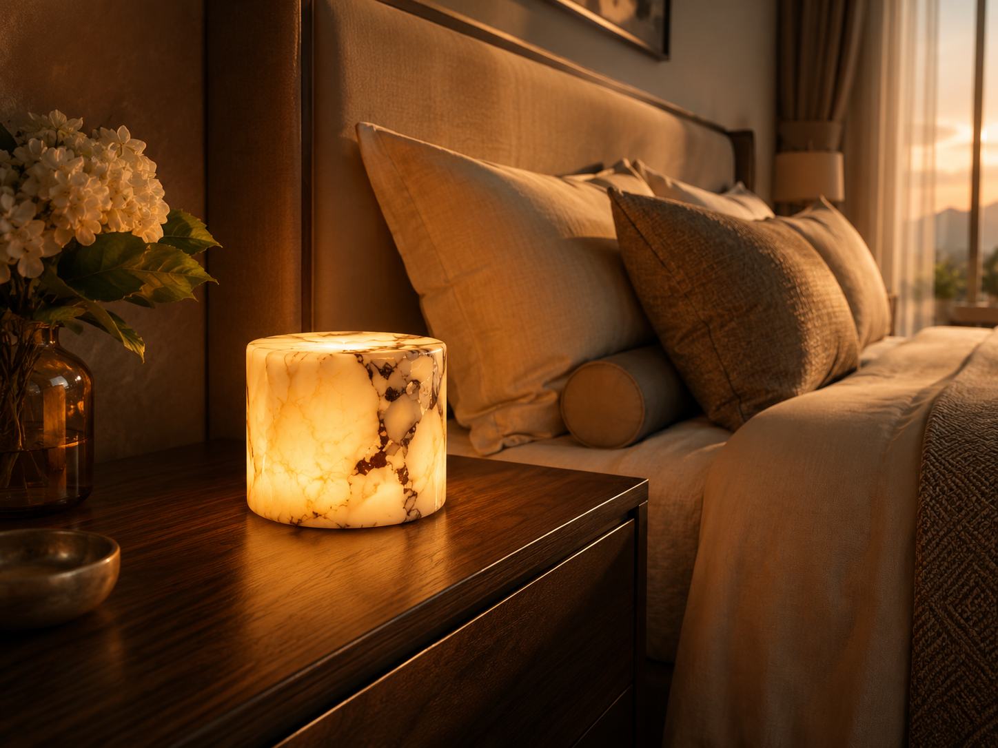 Marble Touch Rechargeable Bedside Lamp
