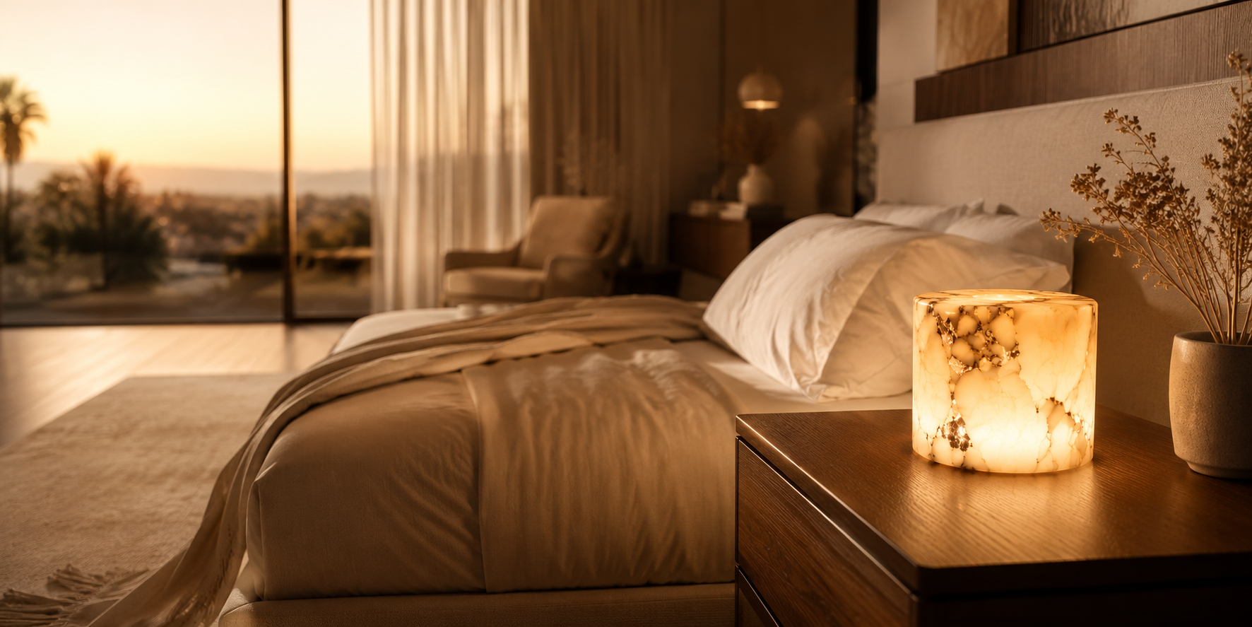 Marble Touch Rechargeable Bedside Lamp
