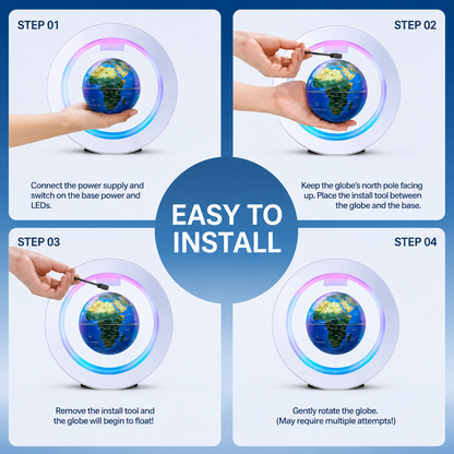 Gravity-Defying Levitating World Globe